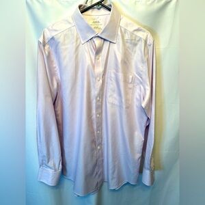 Enro Men’s Size 16 34-35 XL Button Up Long Sleeve Dress Shirt Pink Light Purple